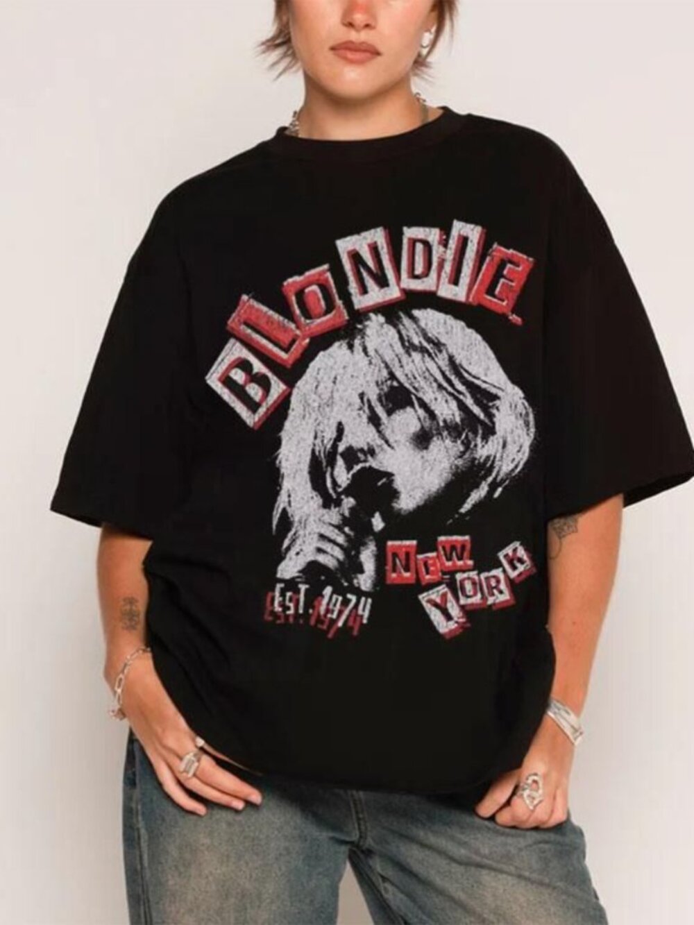 Blondie Graphic Tee, New York Punk Rock Band Vintage Style T-Shirt